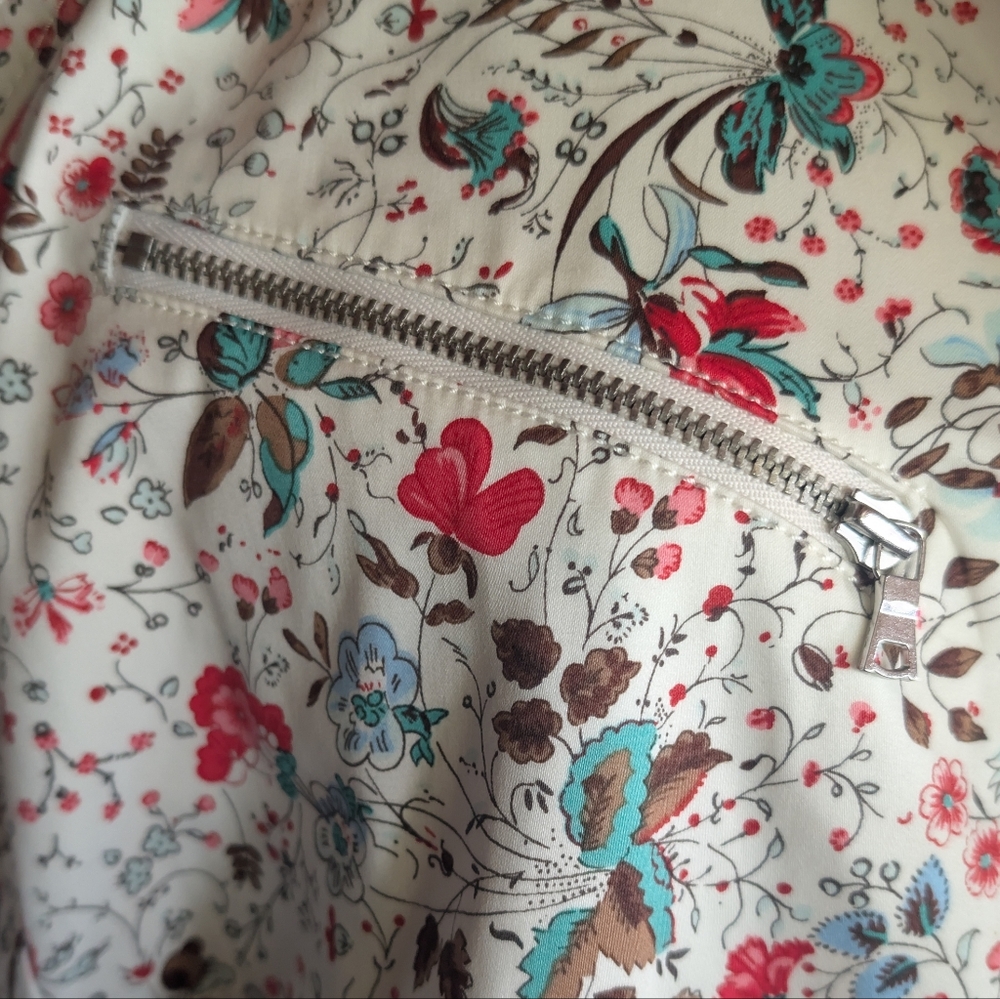 GAP Moto Jacket - Red Floral - Fully Lined - XL - NWOT - Picture 12 of 16